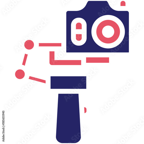 Camera Gimbal vector icon illustration of Filmmaking iconset.