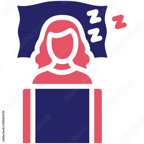 Sleeping vector icon illustration of Lifestyles iconset.