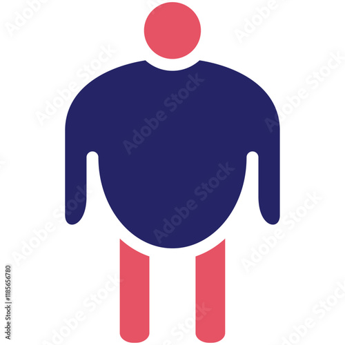 Obesity vector icon illustration of Lifestyles iconset.