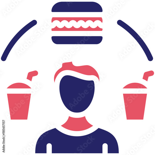 Junk Food vector icon illustration of Lifestyles iconset.
