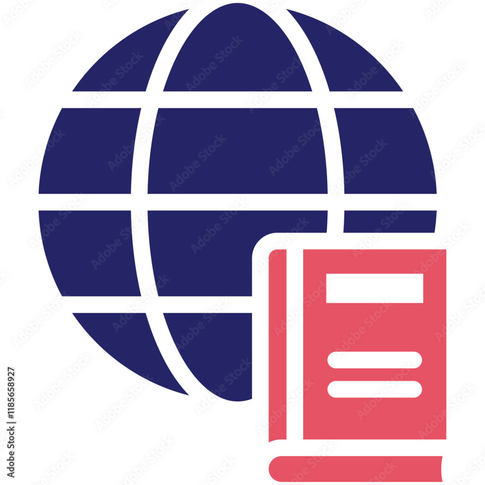 World Literature vector icon illustration of Literature iconset.