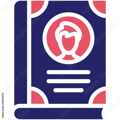 Biography vector icon illustration of Literature iconset.