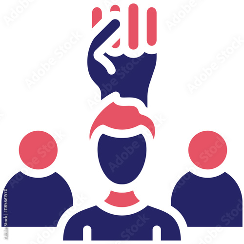 Revolution vector icon illustration of Protesting and Civil Disobedience iconset.