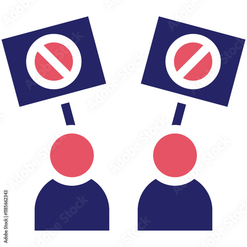 Civil Disobedience vector icon illustration of Protesting and Civil Disobedience iconset.