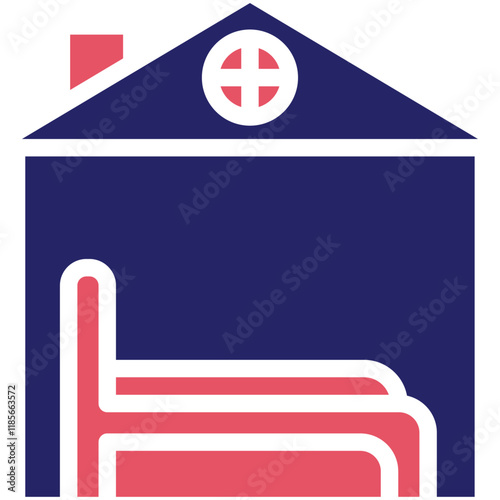 Accommodation vector icon illustration of Vacation Planning iconset.