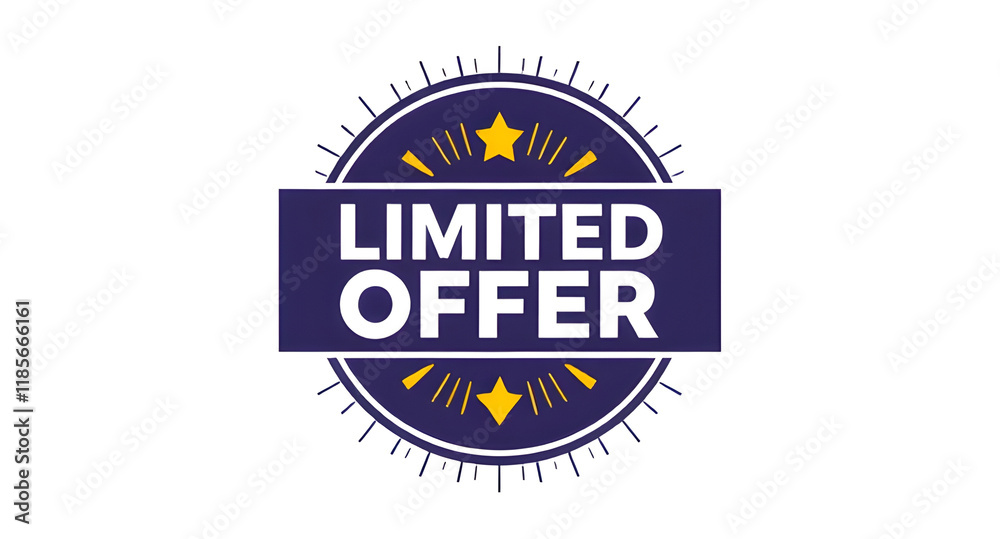 Naklejka premium ''Limited offer'' texted illustrated background 