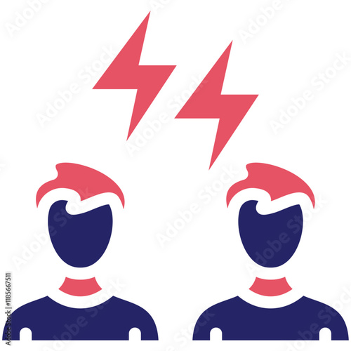 Altercation vector icon illustration of Human Resource iconset.