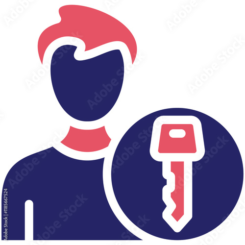 Key Person vector icon illustration of Human Resource iconset.
