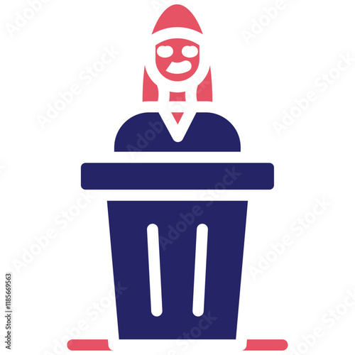 Pulpit vector icon illustration of Funeral iconset.