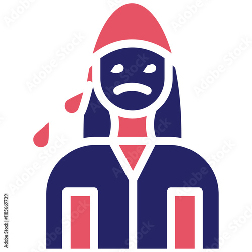 Grief vector icon illustration of Funeral iconset.
