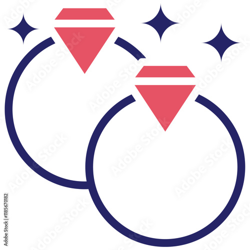 Rings vector icon illustration of Party and Celebration iconset.