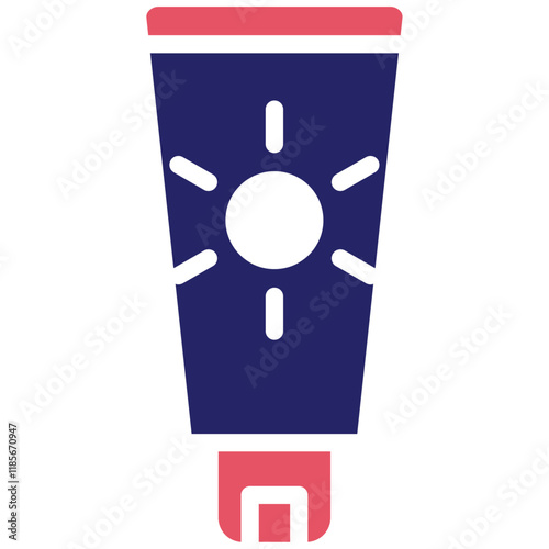 Sunscreen vector icon illustration of Pharmacy iconset.