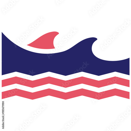 Waves vector icon illustration of Coastline iconset.