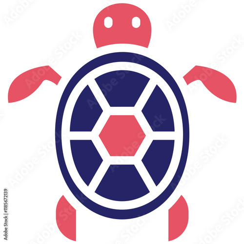 Turtle vector icon illustration of Coastline iconset.