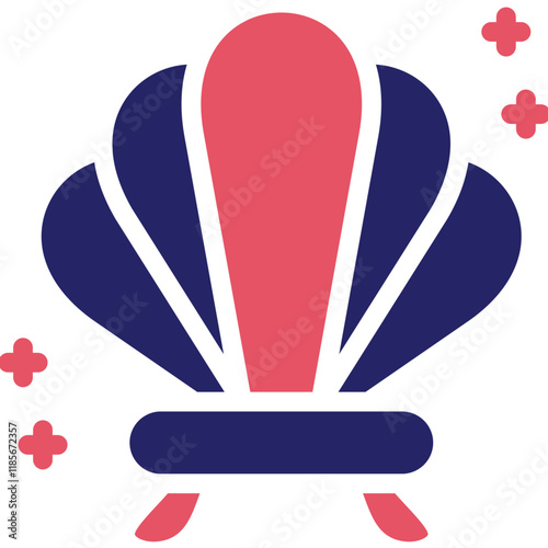 Seashell vector icon illustration of Coastline iconset.