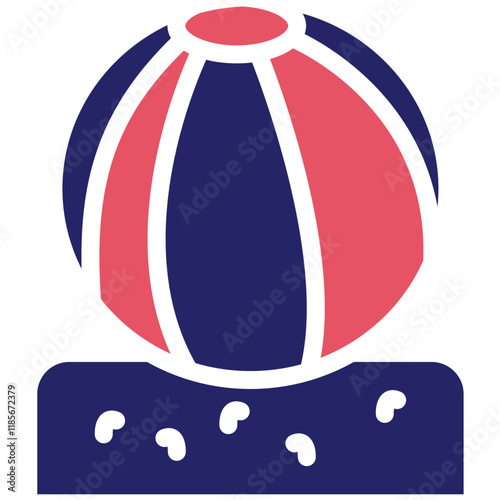Beach Ball vector icon illustration of Coastline iconset.