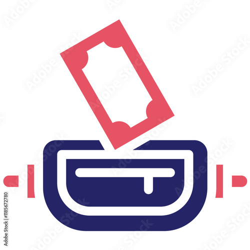 Money Belt vector icon illustration of Hajj Pilgrimage iconset.