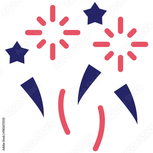 Fireworks vector icon illustration of Festa Junina iconset.