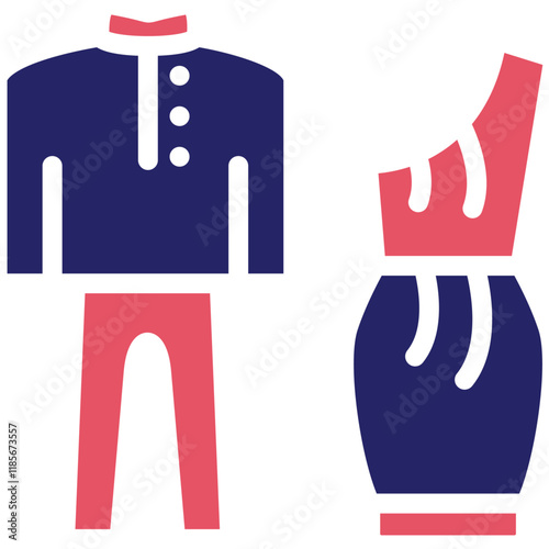 Traditional Outfit vector icon illustration of Festa Junina iconset.