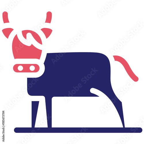 Cattle vector icon illustration of Festa Junina iconset.