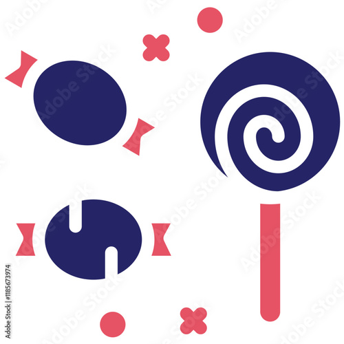 Colorful Sweets vector icon illustration of Festa Junina iconset.