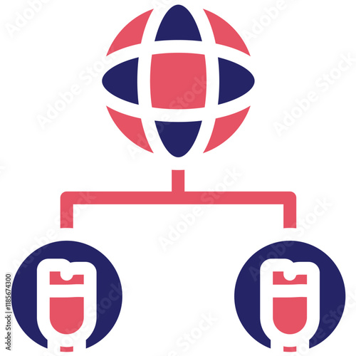 Shadowy Network vector icon illustration of Corruption iconset.