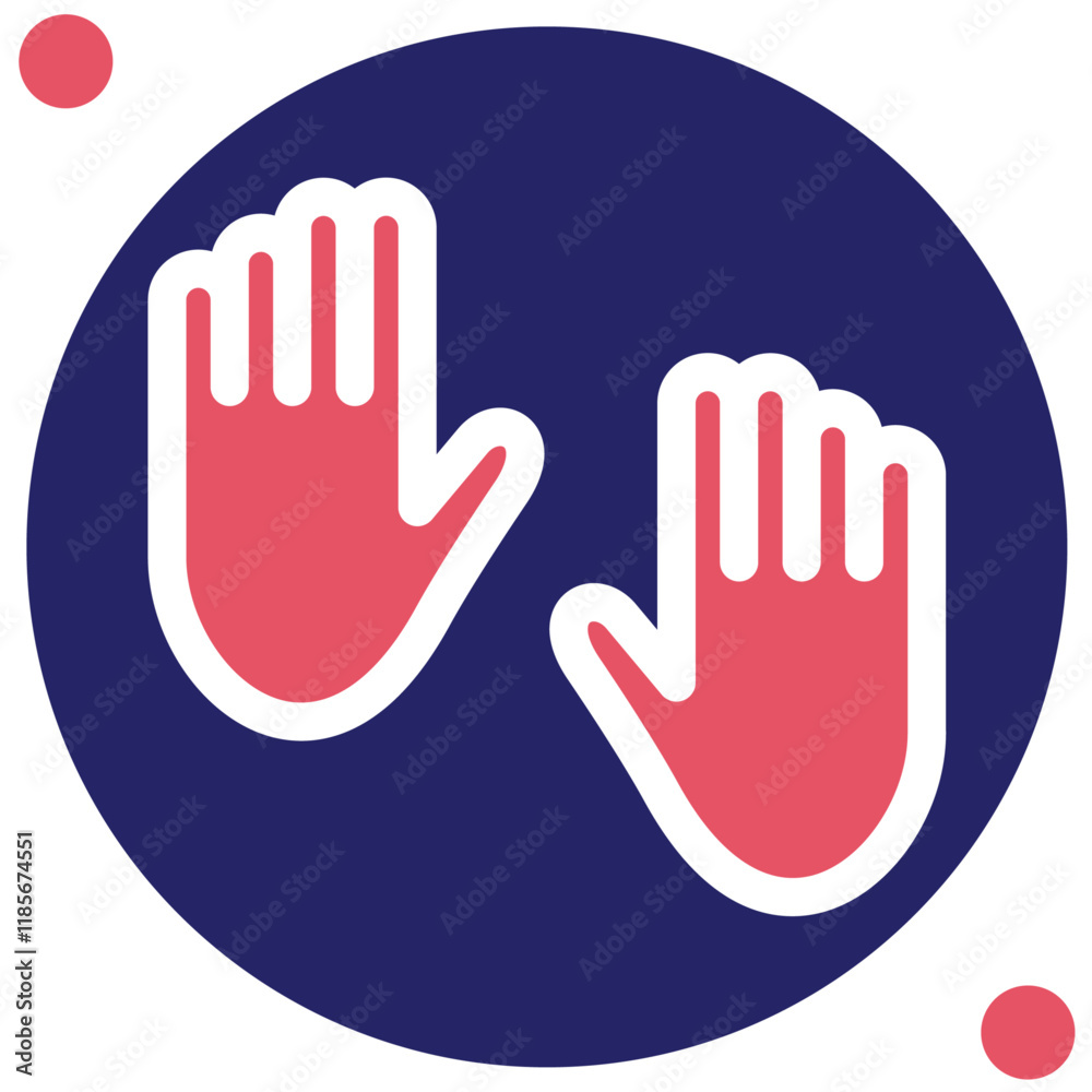 Corrupt Handprint vector icon illustration of Corruption iconset. Corrupt Handprint vector icon illustration of Corruption iconset.