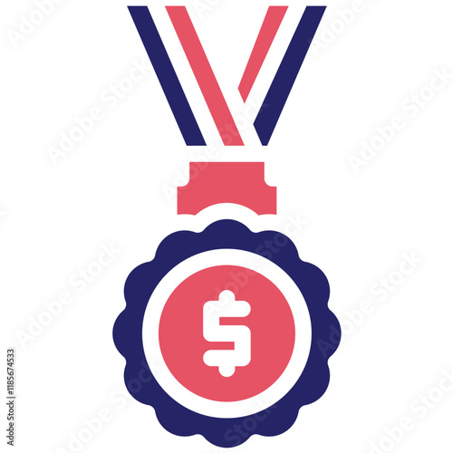 Tarnished Medal vector icon illustration of Corruption iconset.