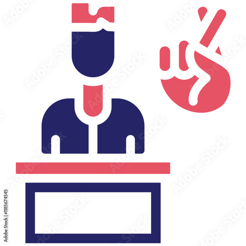 Deceitful Emblem vector icon illustration of Corruption iconset.