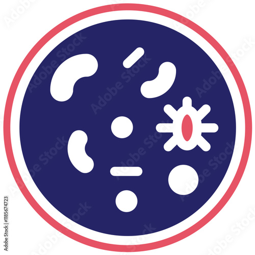 Pathogen Microscope vector icon illustration of Infectious Diseases iconset.