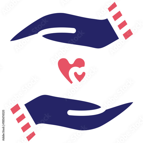 Helping Hand vector icon illustration of Friendship iconset.