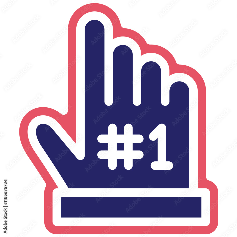 Foam Hand vector icon illustration of Rugby iconset. Foam Hand vector icon illustration of Rugby iconset.