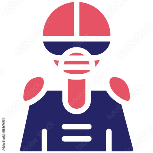 Quarterback vector icon illustration of Rugby iconset.