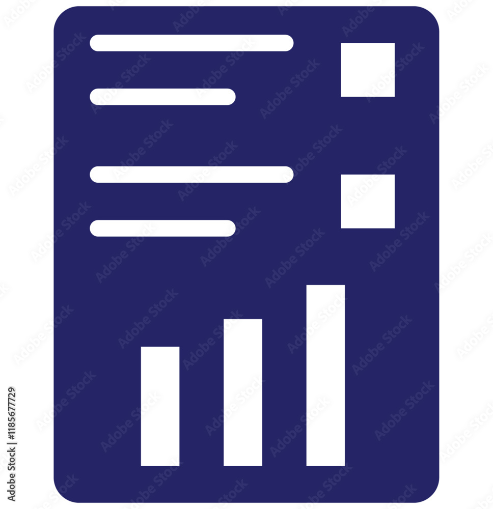 Reporting vector icon illustration of Business Analytics iconset.