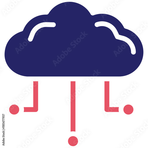 Network Congestion vector icon illustration of Networking iconset.