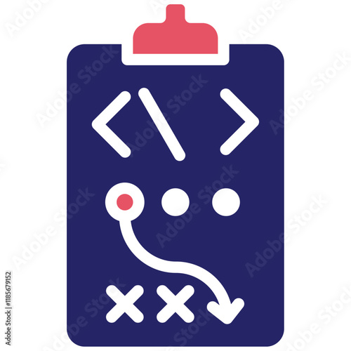 Test Strategy vector icon illustration of Quality Assurance iconset.