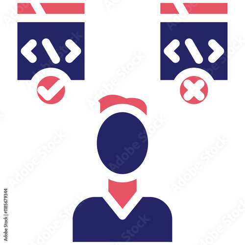 User Acceptance Testing vector icon illustration of Quality Assurance iconset.