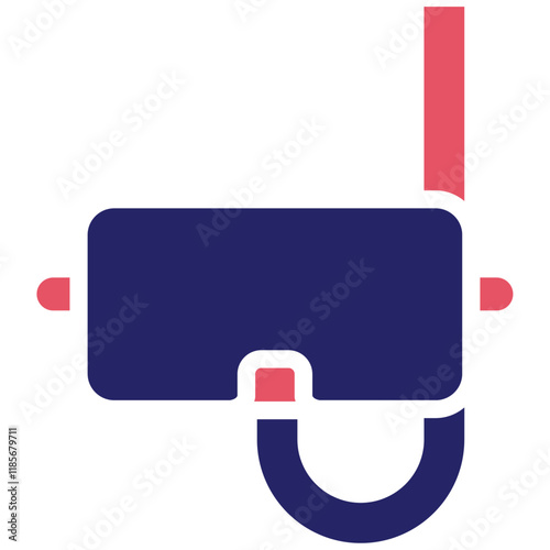 Snorkel Gear vector icon illustration of Outdoor Fun iconset.