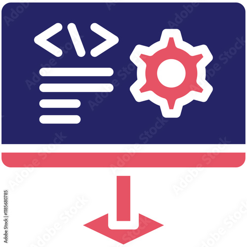 Software vector icon illustration of No Code iconset.