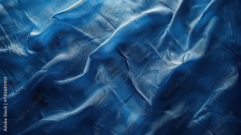 A close-up view of smooth, flowing blue fabric, showcasing texture and sheen. A close-up view of smooth, flowing blue fabric, showcasing texture and sheen.