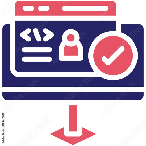 Limited Usability vector icon illustration of No Code iconset.