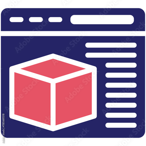 Black Box vector icon illustration of No Code iconset.