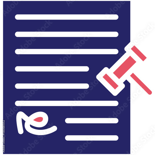 Verdict vector icon illustration of Law & Legislation iconset.