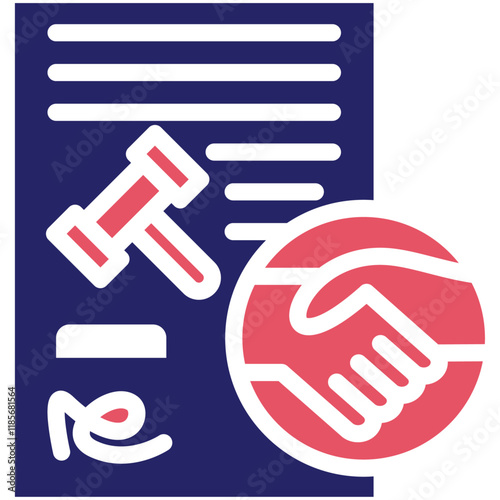 Settlement vector icon illustration of Law & Legislation iconset.