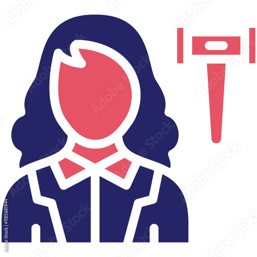 Lawyer Female vector icon illustration of Law & Legislation iconset.