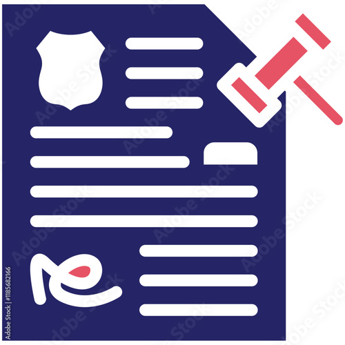 Jurisdiction vector icon illustration of Law & Legislation iconset.