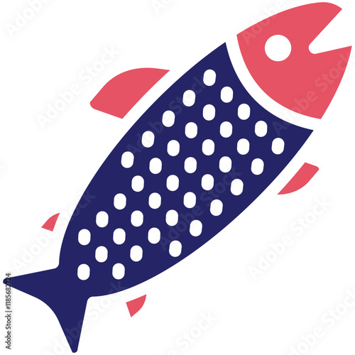 Trout vector icon illustration of Fishing iconset.