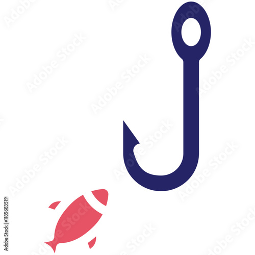 Bait Fishing vector icon illustration of Fishing iconset.