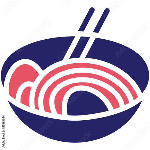 Noodles-Ramen vector icon illustration of Street Food iconset.