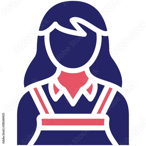 Food Vendor Female vector icon illustration of Street Food iconset.